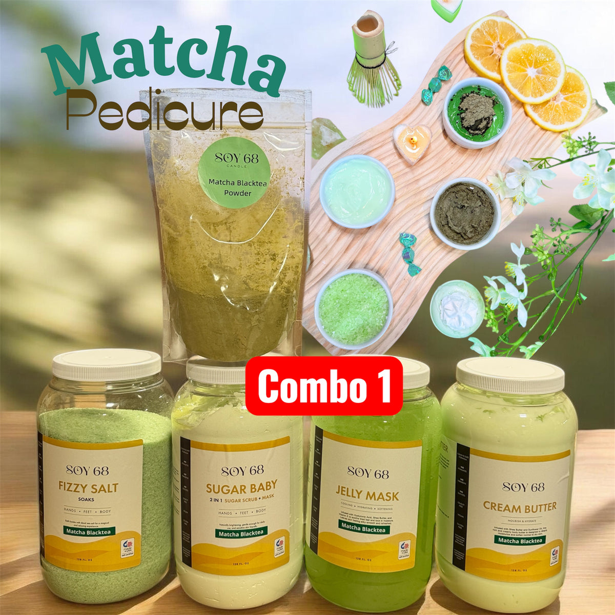 Combo MATCHA Cloud Pedicure - "Hot Trend Matcha"