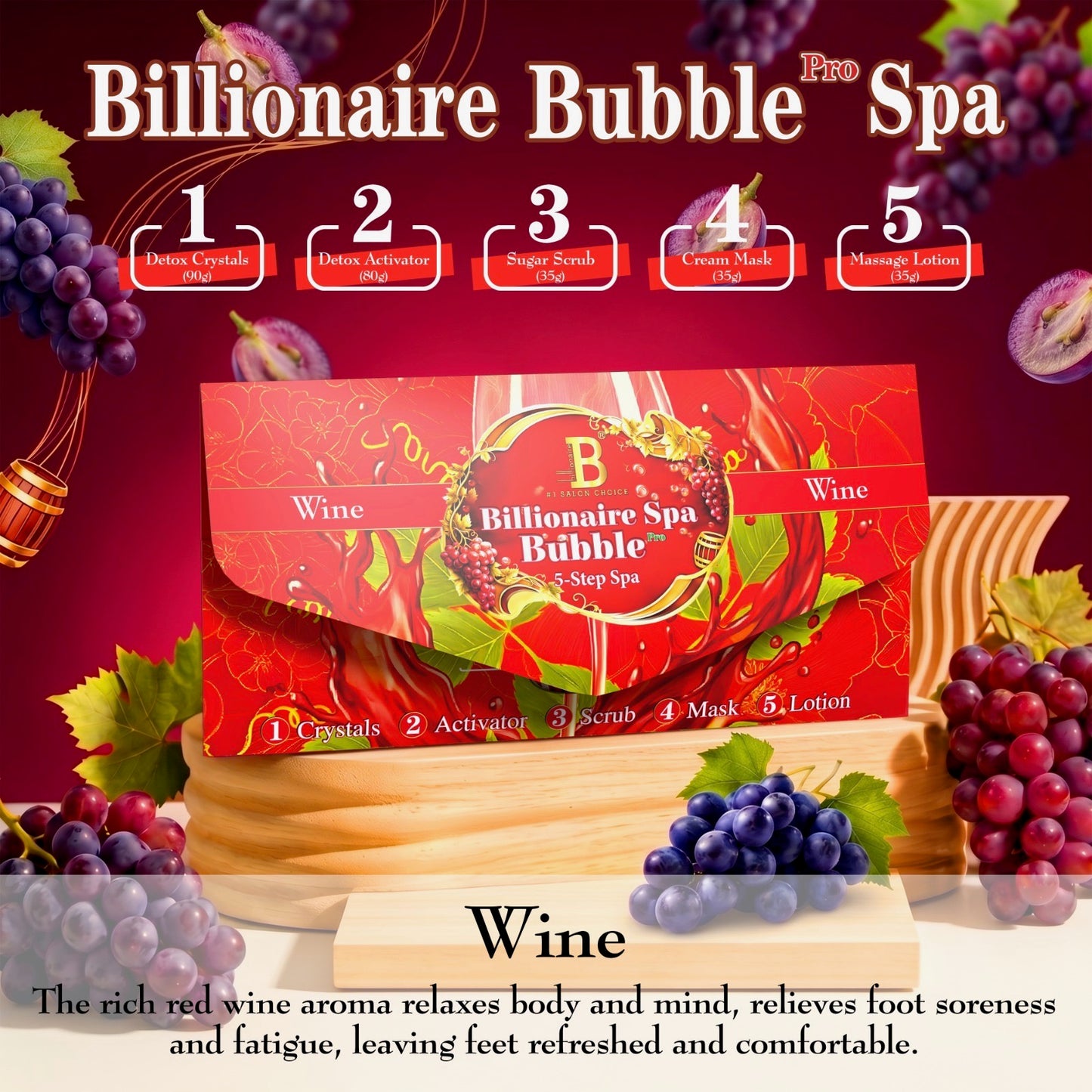 New 5 Steps Bubble Pedicure Deluxe Billionair