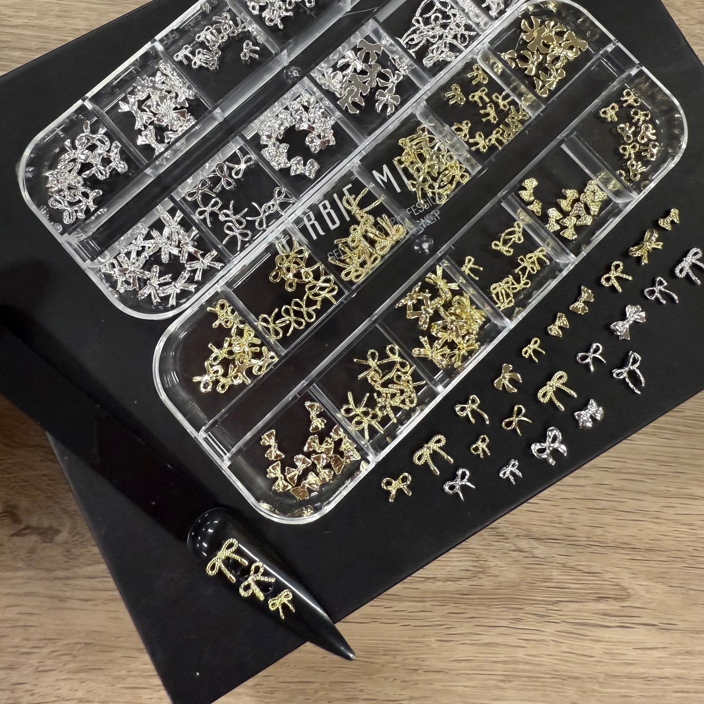 Set 120pcs Mini Tiny Gold/ Silver Nail Charm