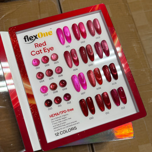 HOT PINK & RED Cat Eye Gel Collection - 12 colors