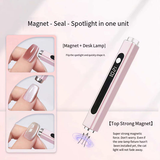 Rechargable Mini Lamp for Nail Art Design - Cat eye Design Nail Lamp
