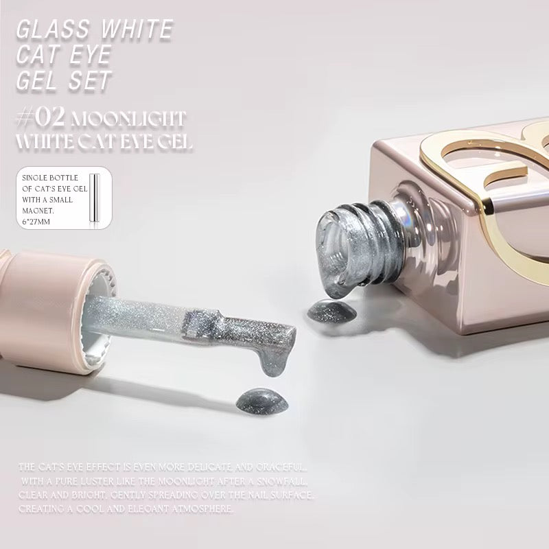 Super Clear WHITE Crystal / Moonlight Cat Eye