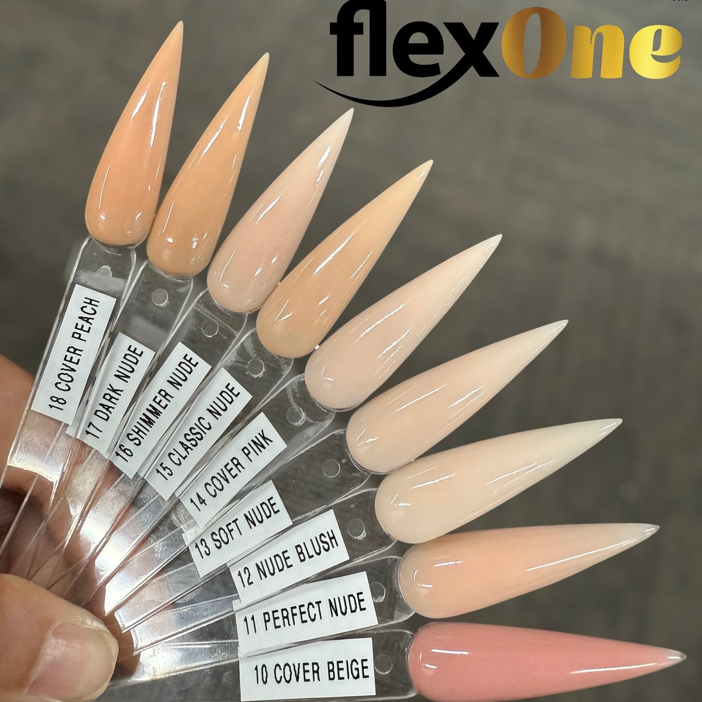 FlexOne Acrylic and Dipping Powder - Pink Nude Collection Nails Powder 4oz