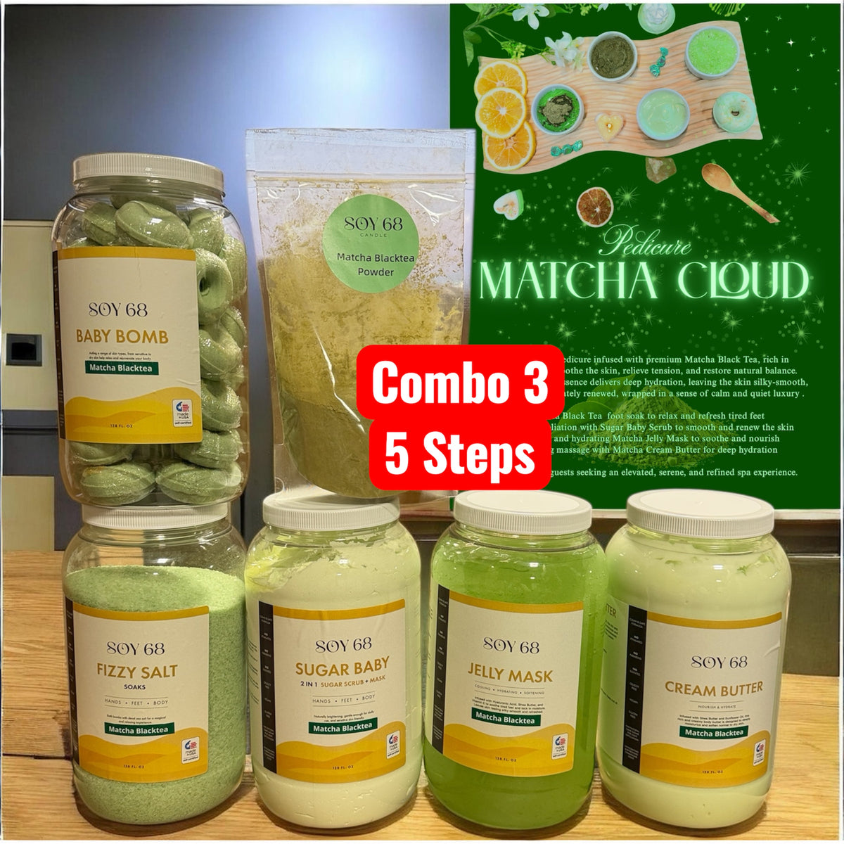 Combo MATCHA Cloud Pedicure - "Hot Trend Matcha"