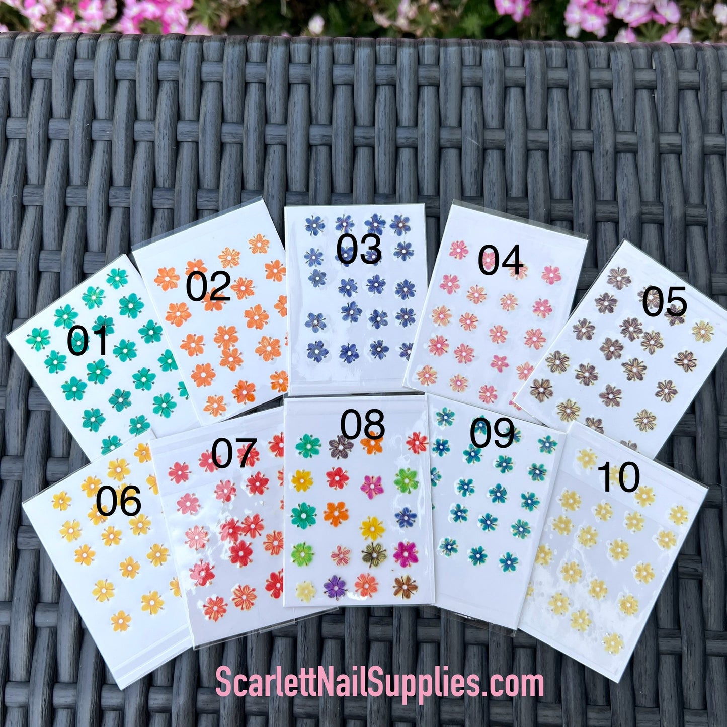 Set 20pcs Premium Real Dry Flower for Nail Decoration