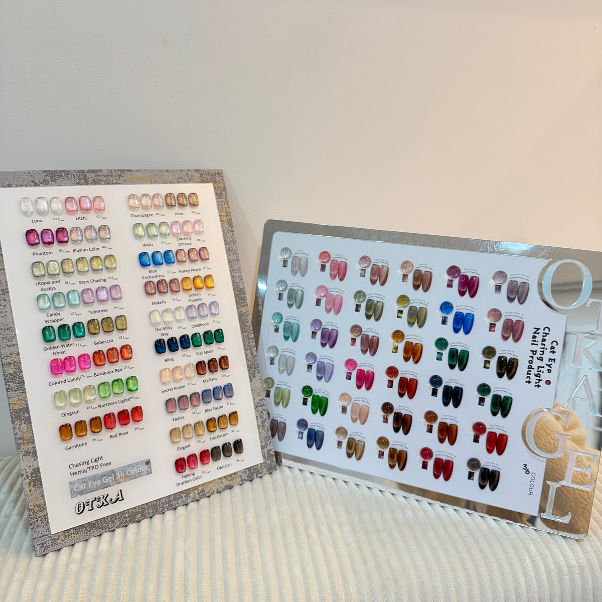 Set OTKA1 - 36 Colors CRYSTAL DIAMOND Cat Eye (01-36) + FREE 2 Magnets