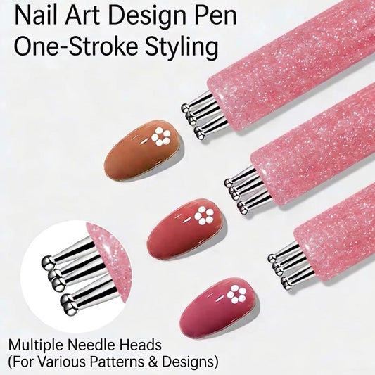 Nail Art Dotting Tool for Spring Daisy Nail Design
