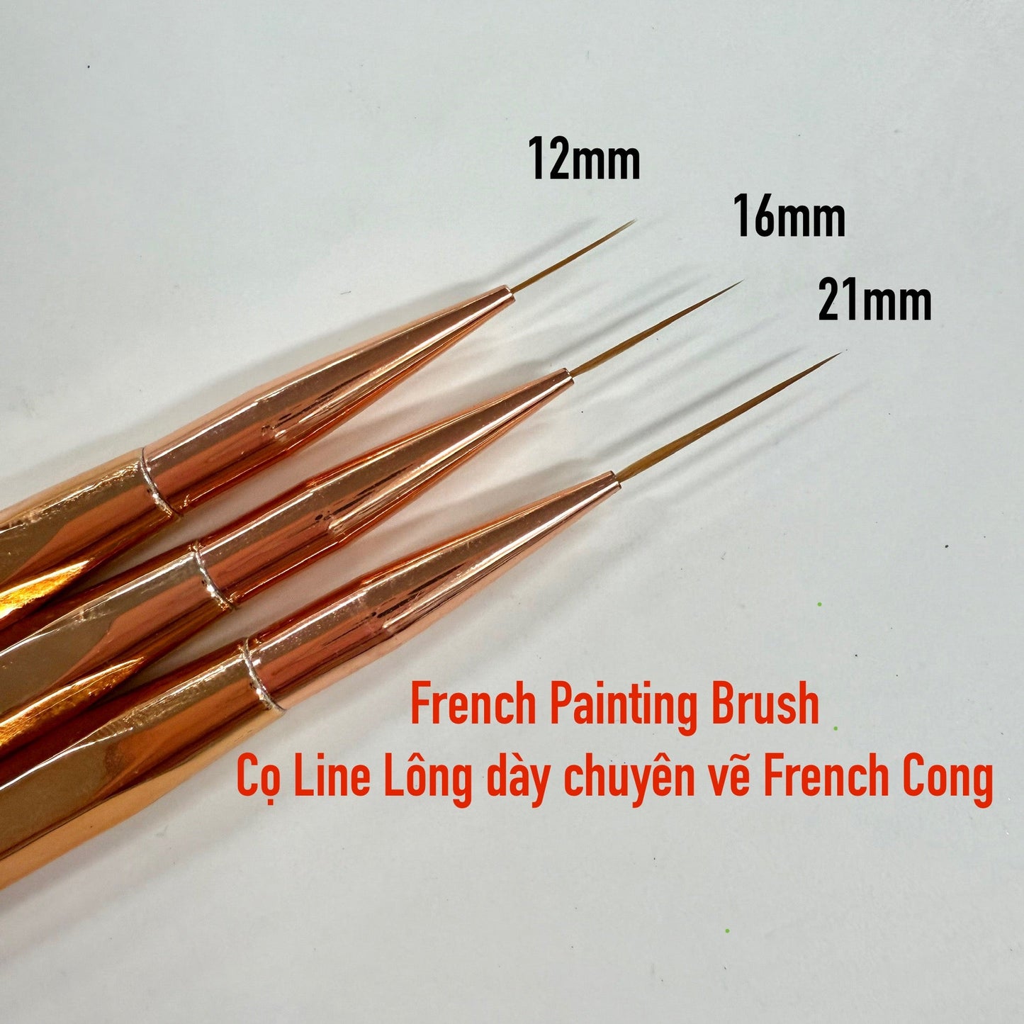 Deep French Painting Brush - Thick Liner Brushes - Black Handle