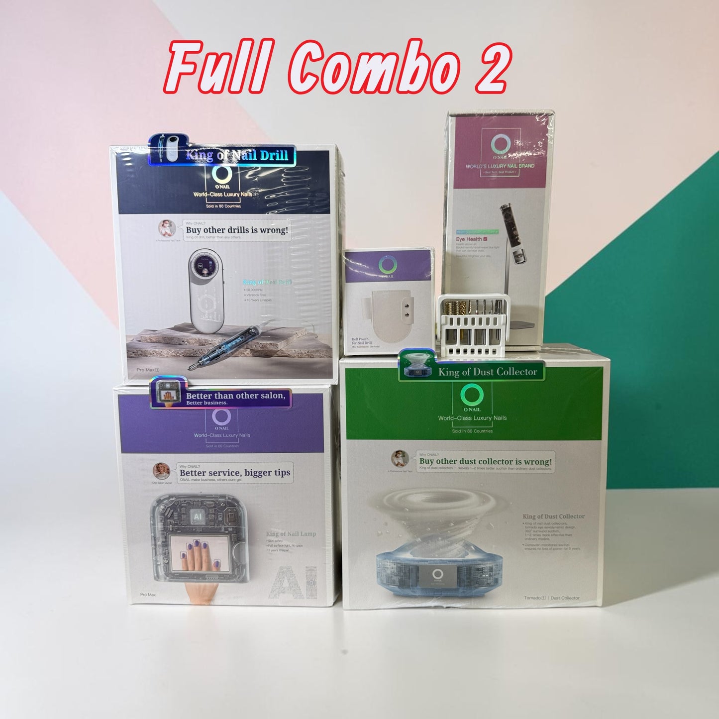 Full Combo2: Lamp + Drill Machine + Dust Collector FREE Mini Lamp - ONail