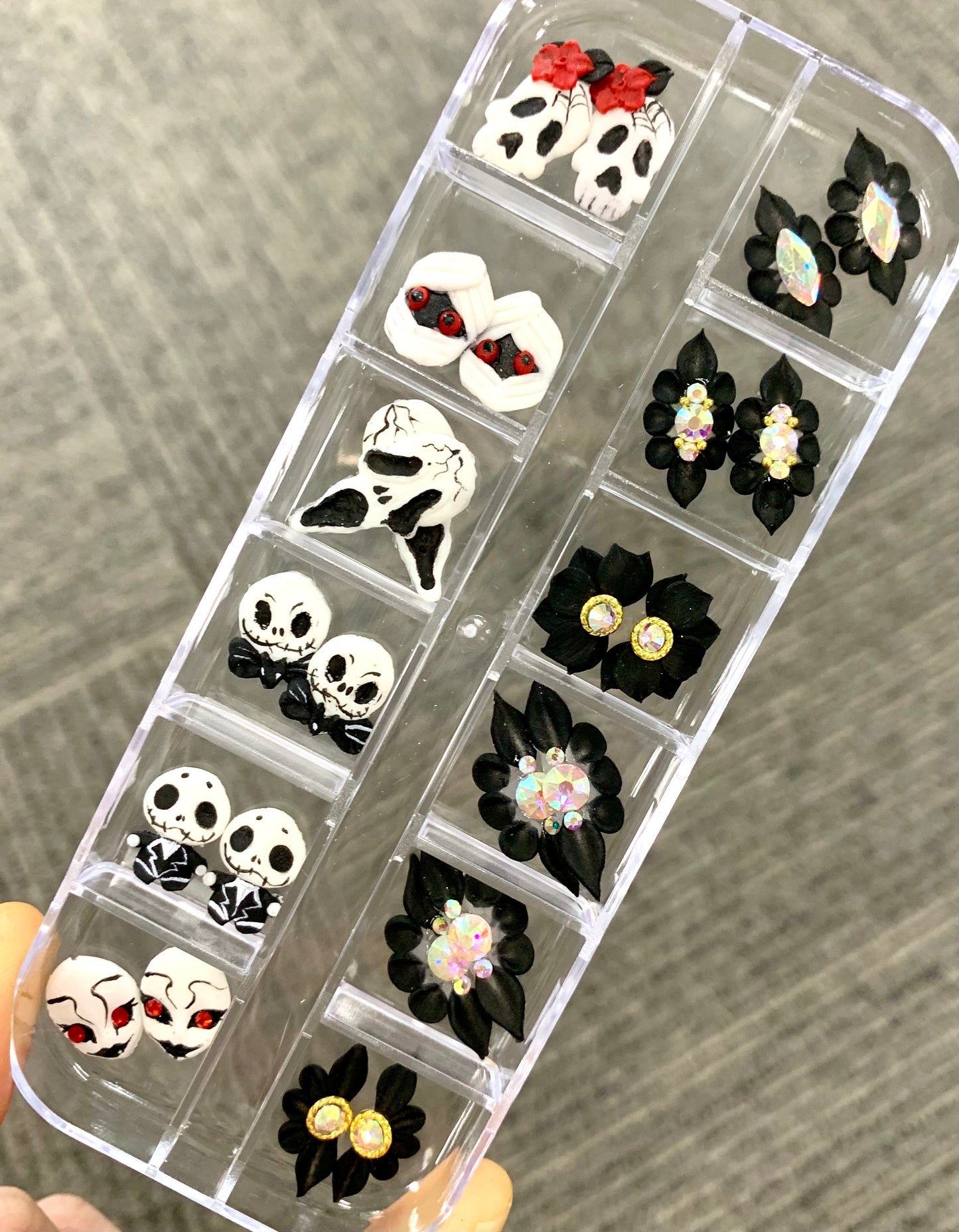 Set 24 Pieces Multi Designs 3D Halloween Acrylic Charm