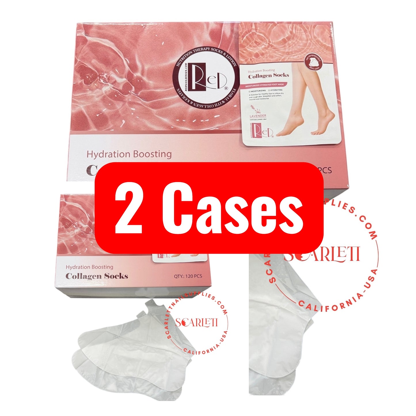 2IN1 Collagen Lotion Gloves / Socks 120 Pairs box | NEW 2026 Salon-Grade Removable Fingertips Toetips