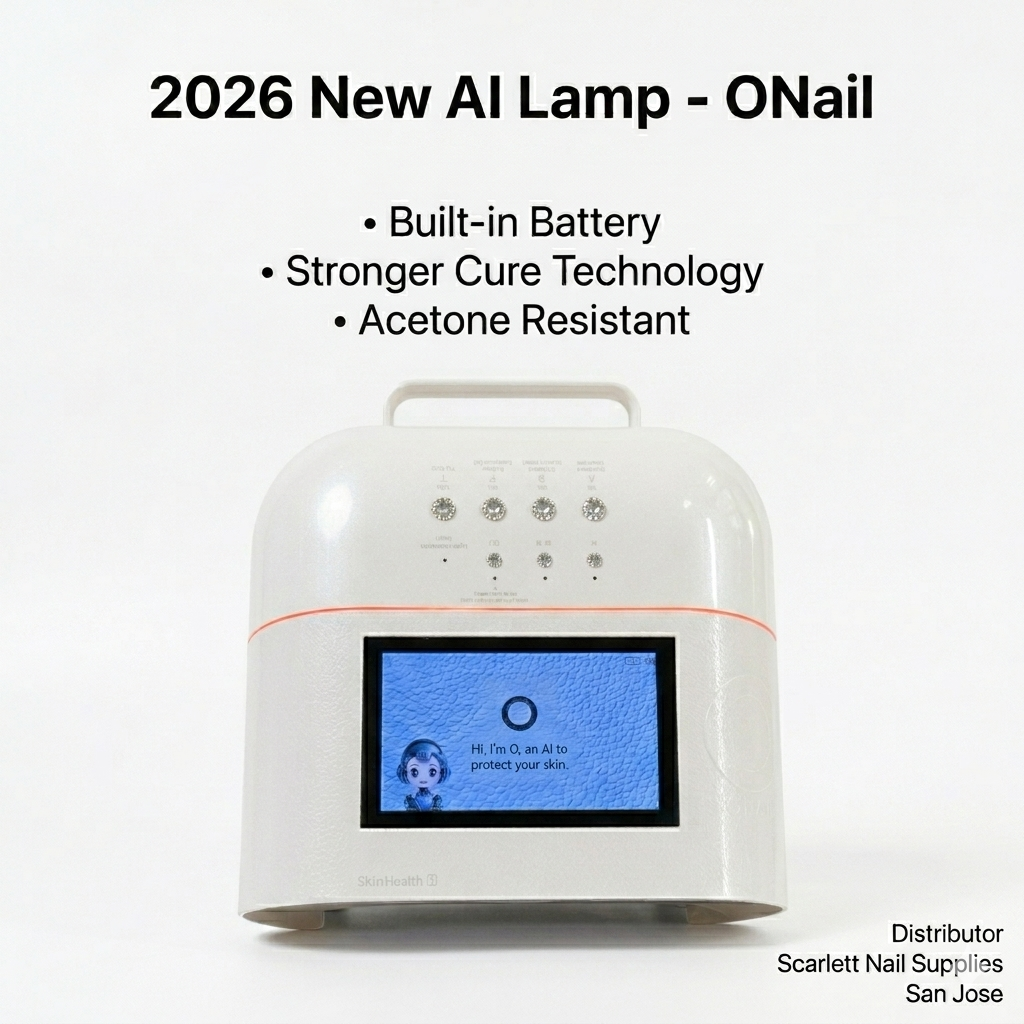 New 2026 ONail AI Nail Lamp Pro Max - Built-in Battery - White