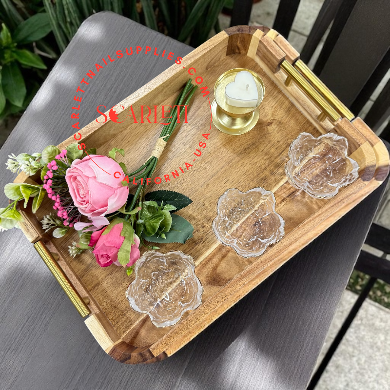 Luxury wooden pedicure tray set for nail salon in the usa