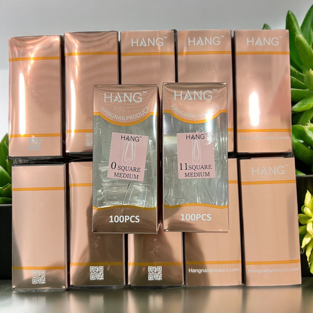 SQUARE MEDIUM Premium HANG Gel X Tips - Refill