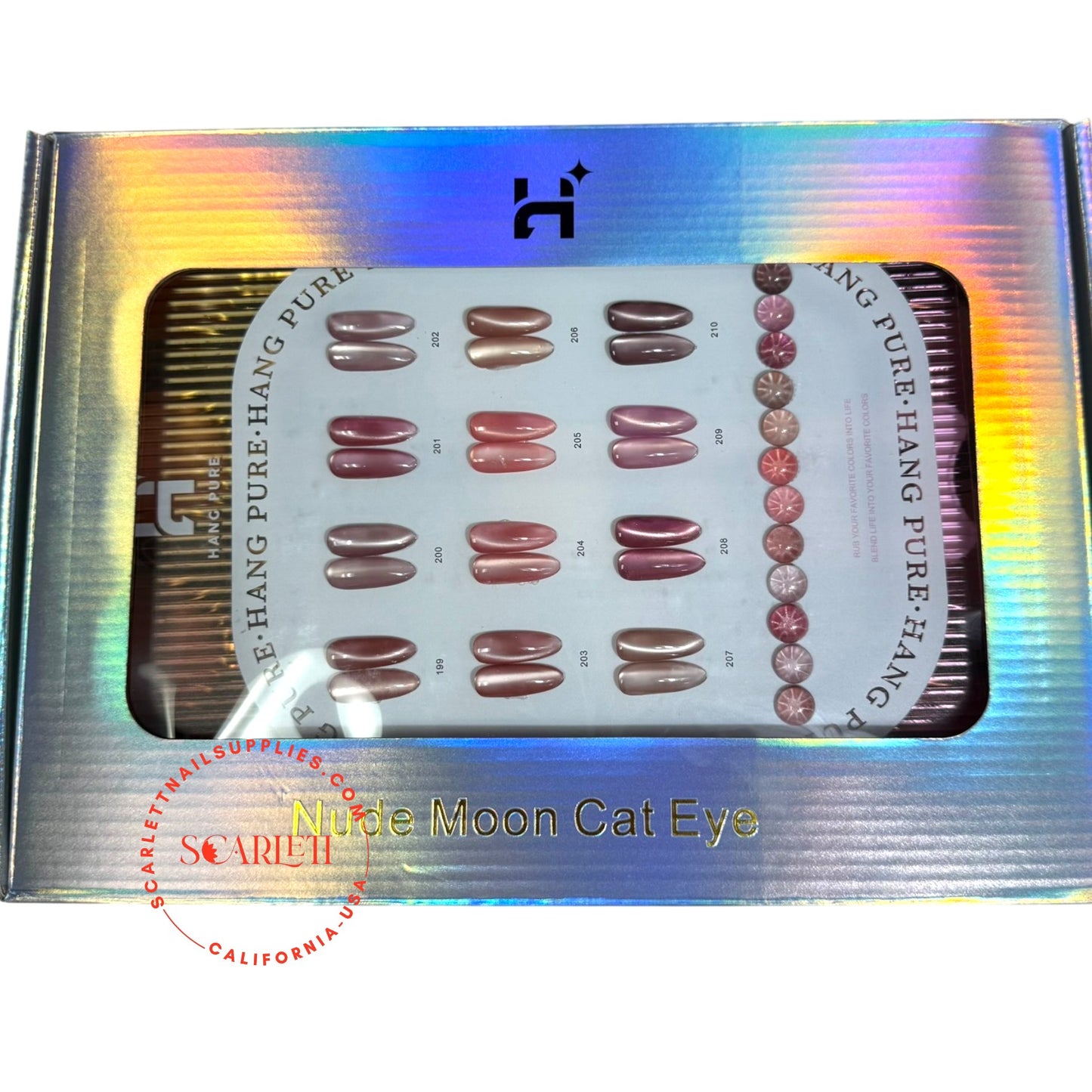 Hang Pure Nude Moon Cat Eye Gel set box – 12 colors nude magnetic gel polish