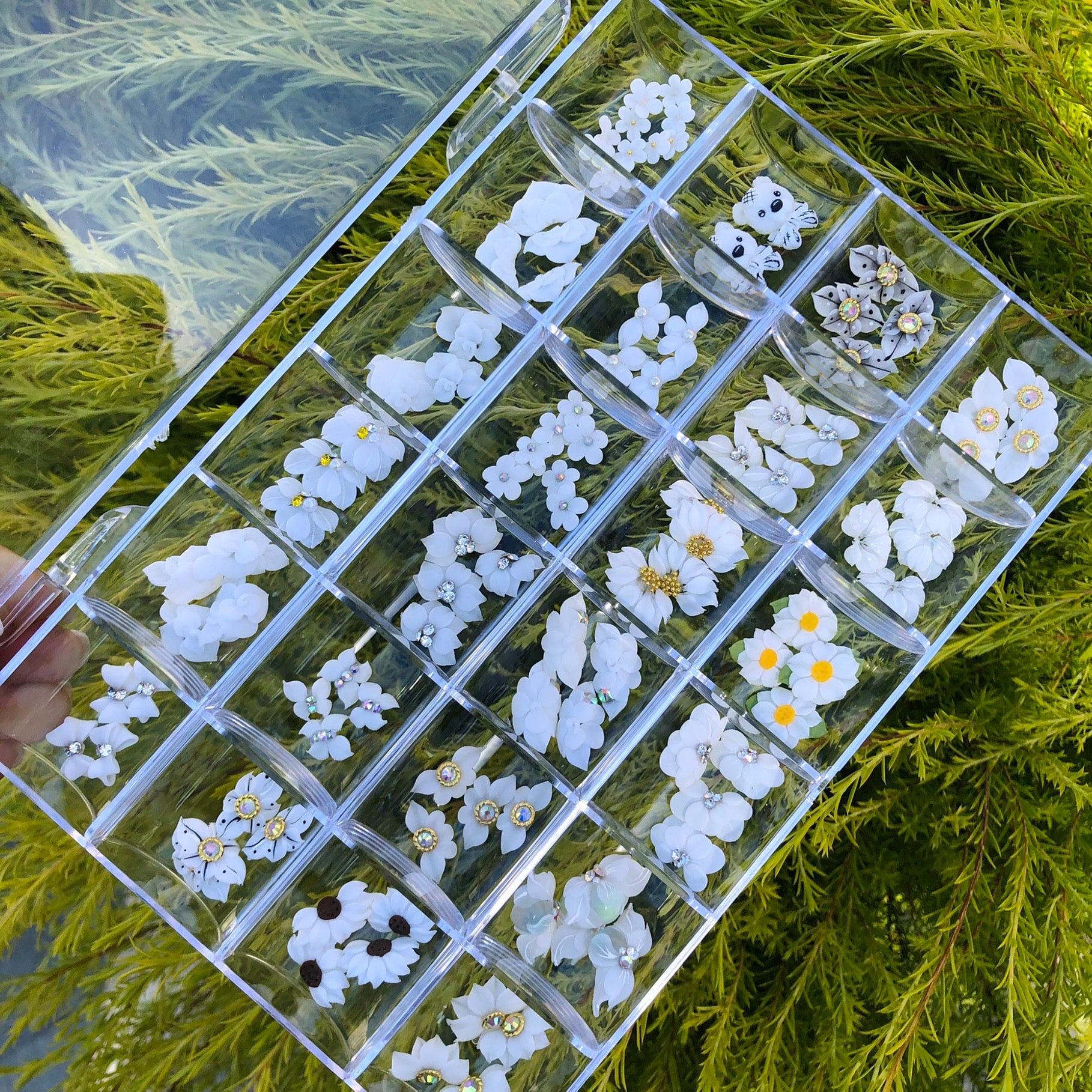 Set 100pcs Handmade 3D Acrylic Nail Flowers – Scarlett Nail Supplies