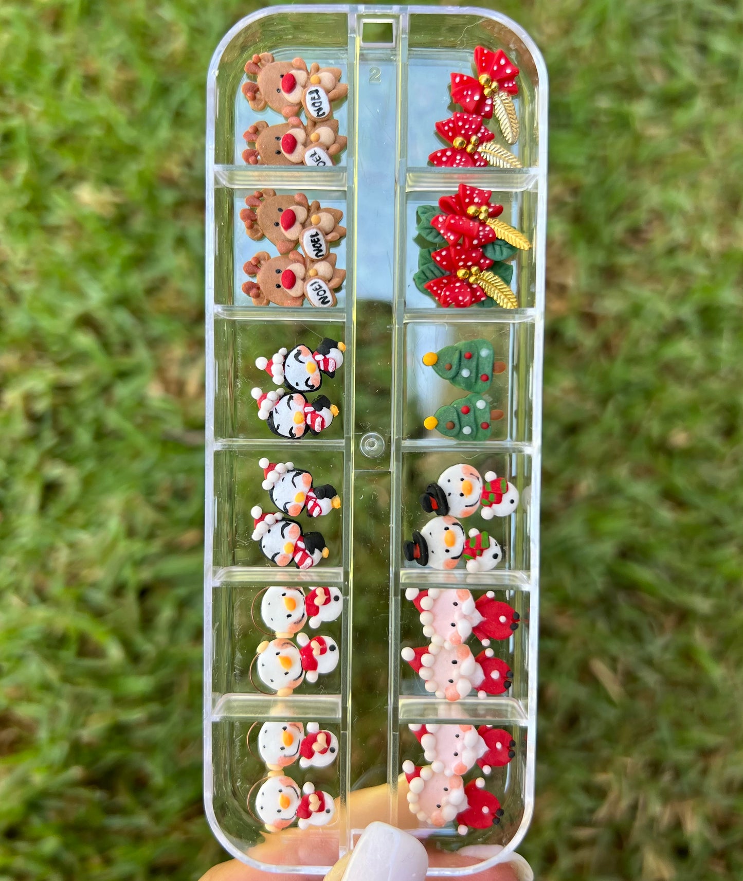 Set 24pcs Christmas 3D Acrylic Nail Charm