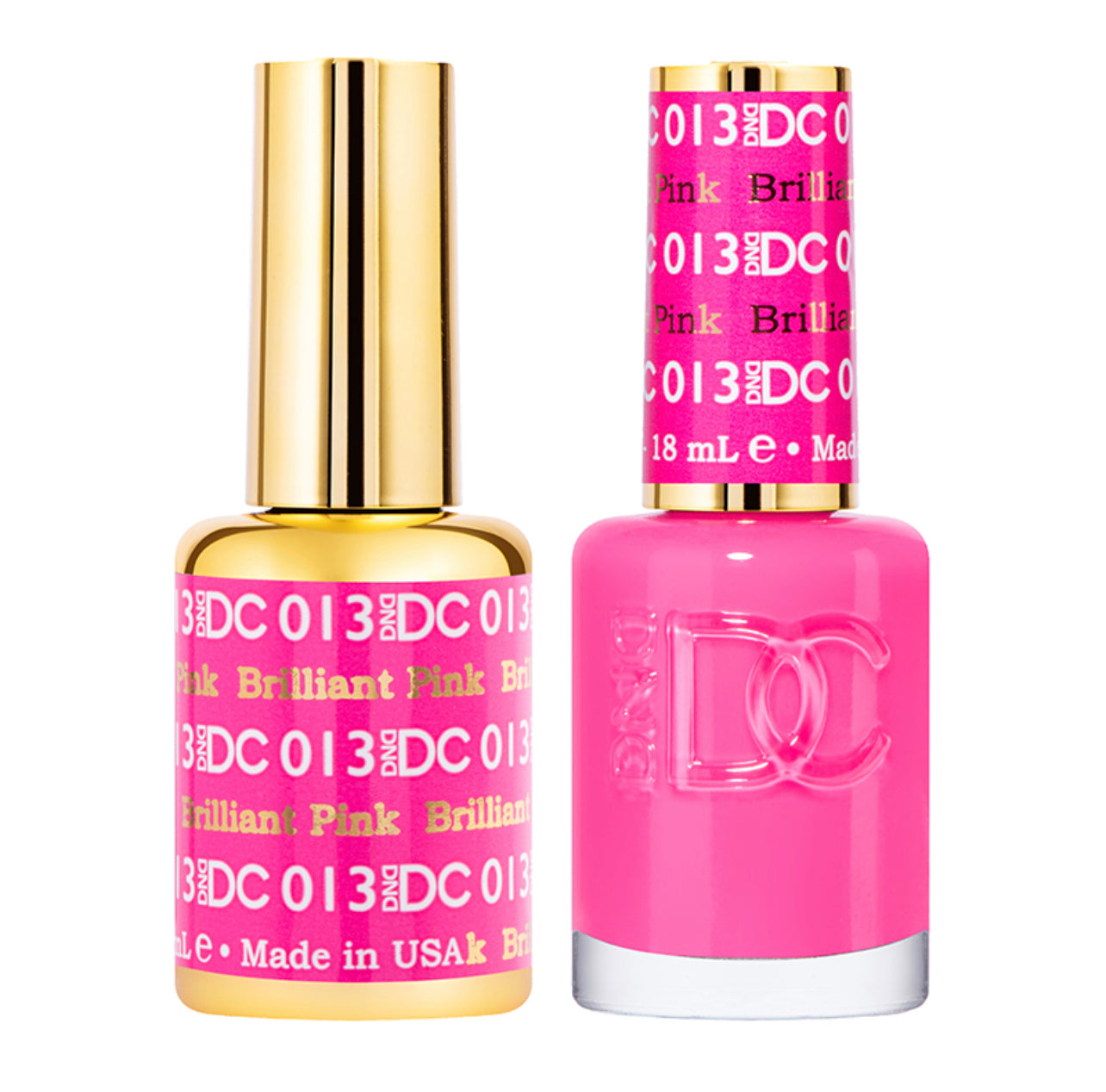 DND DC Brilliant Pink 013- DND DC Gel Polish & Matching Nail Lacquer D