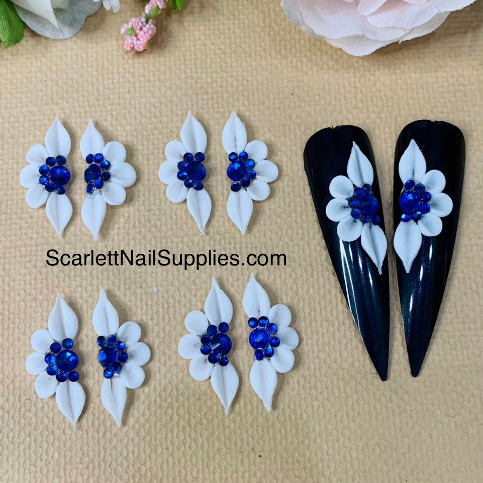 4pcs 3D Flower Nail - Acrylic Flowers For Nail Arts