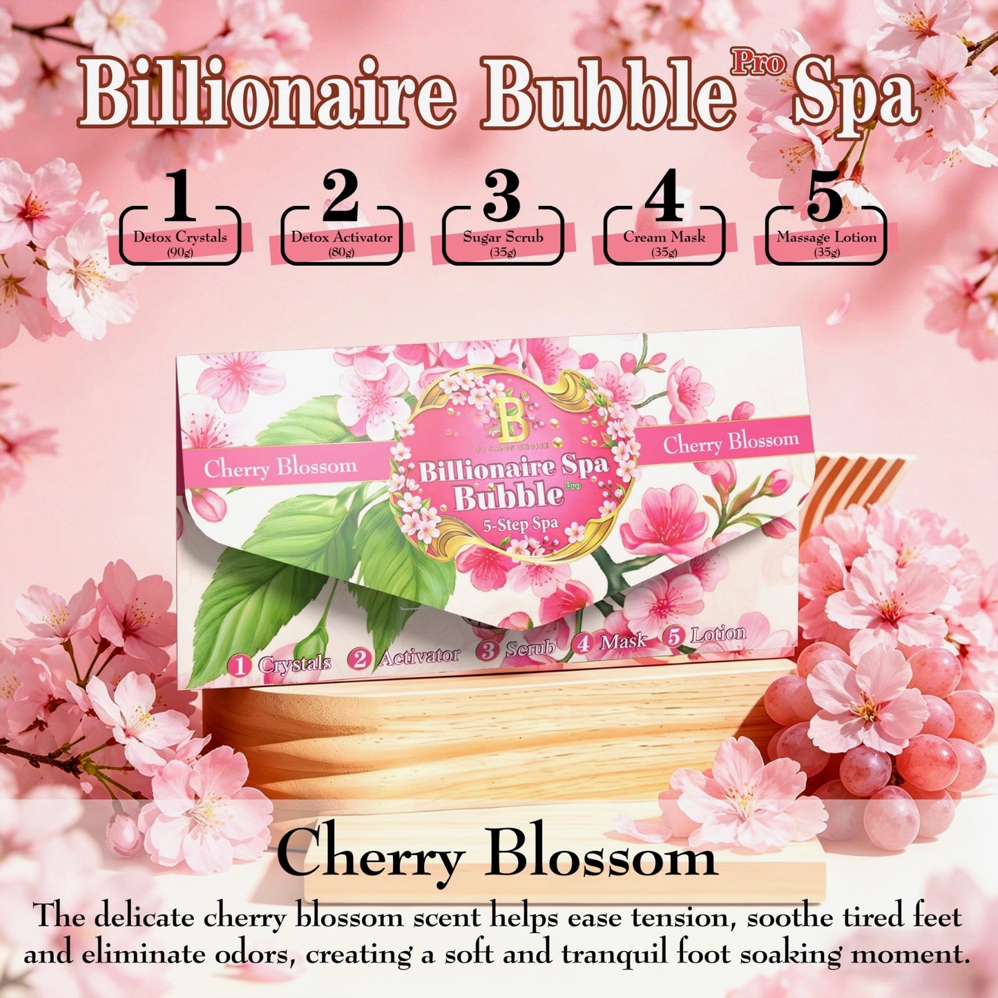 New 5 Steps Bubble Pedicure Deluxe Billionair