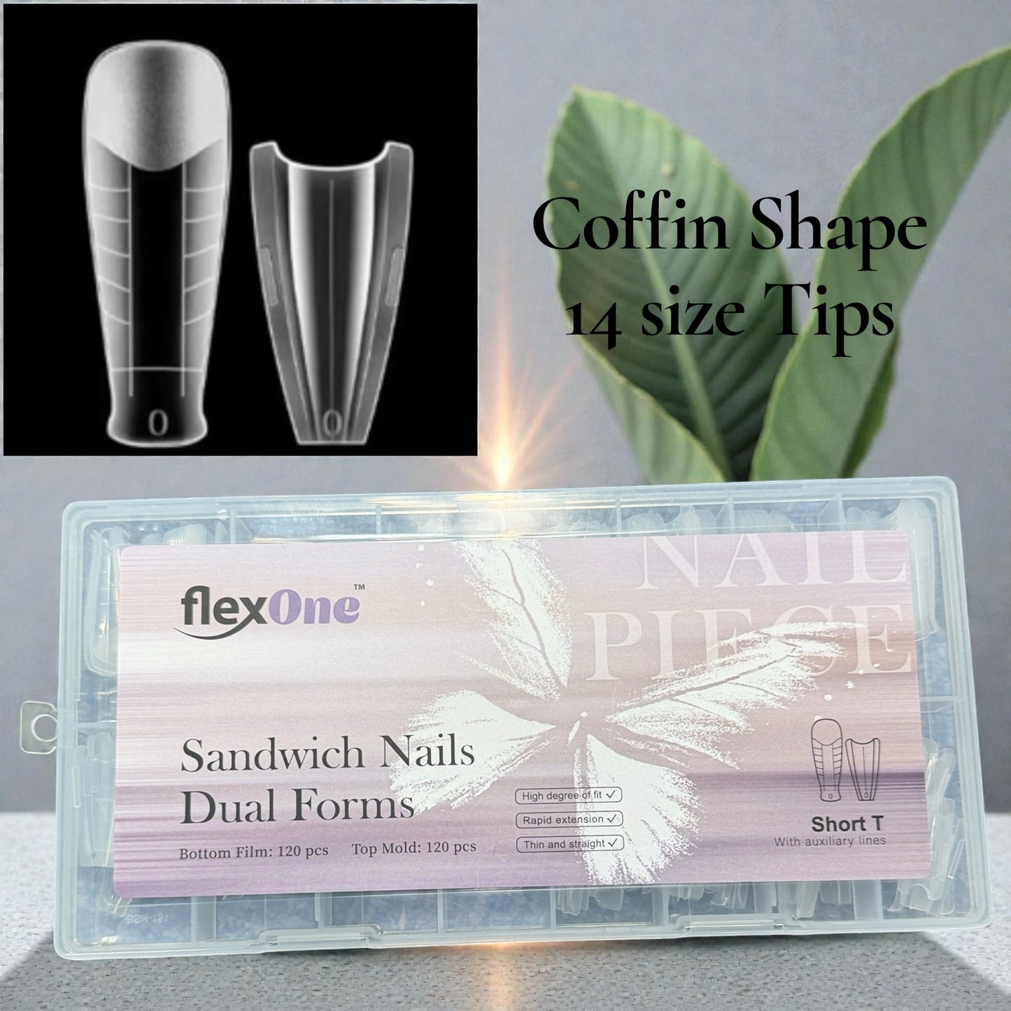 Sandwich Dual Forms Nails Tips 120pcs/ box