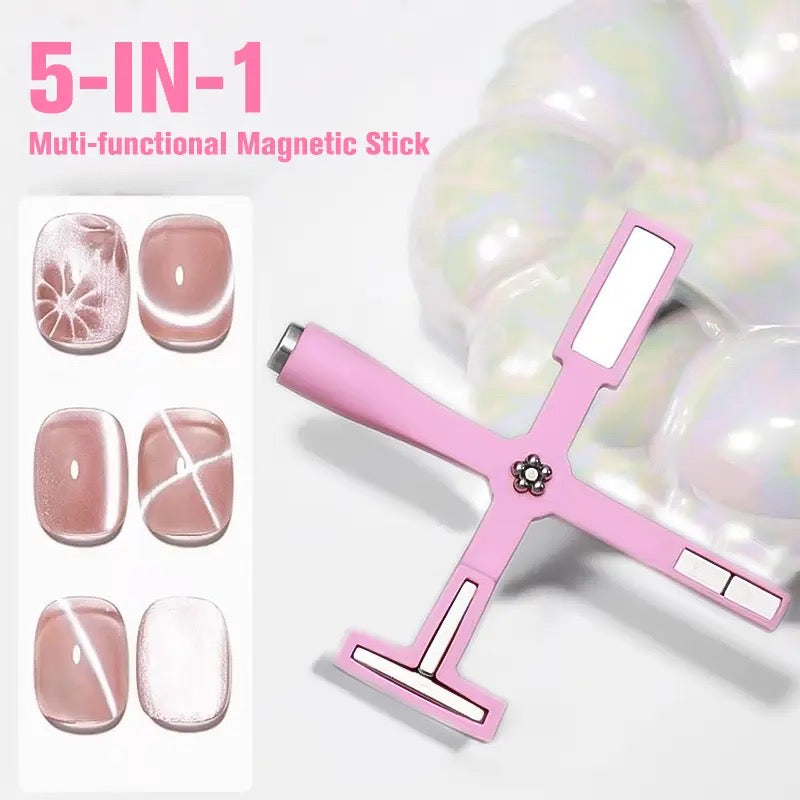 5 in 1 Nail Cateyes Magnet Multi -function Nail Tool