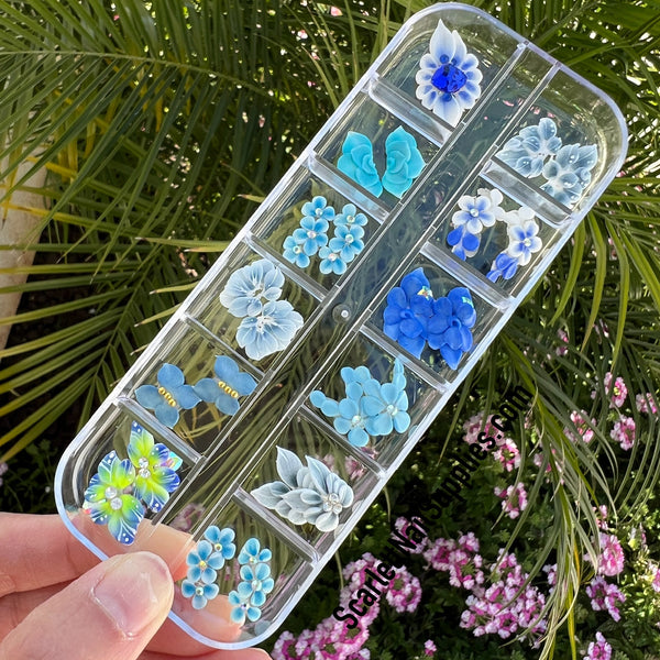 3D Acrylic Flowers Nail Art Decorations - 1 Set Mixed 24pcs