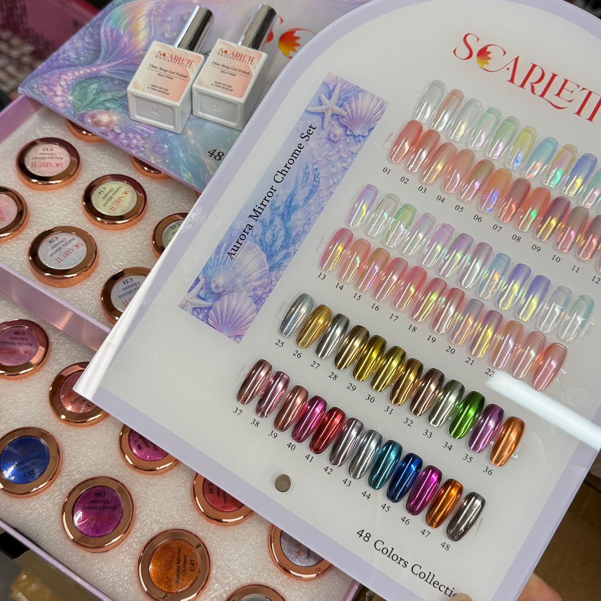 Set 48 Colors Chrome Collection Scarlett + Gift