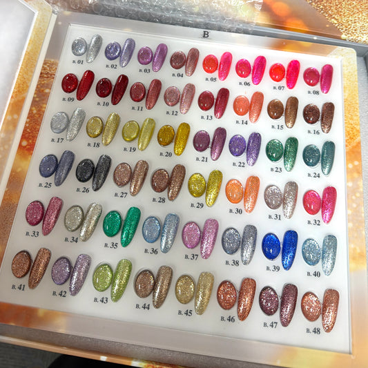 Set 48 Colors Platinum Gel - Glitter Gel set