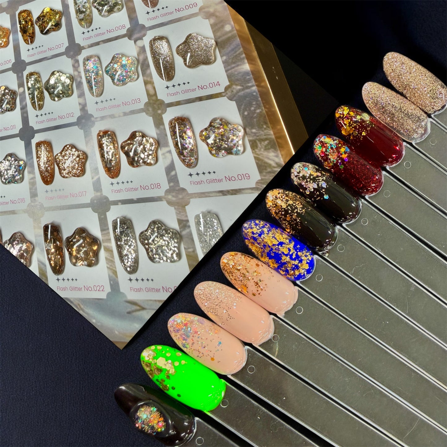 NEW 2026 - Super shiny Gold Silver Glitter Gel Polish 24 Colors