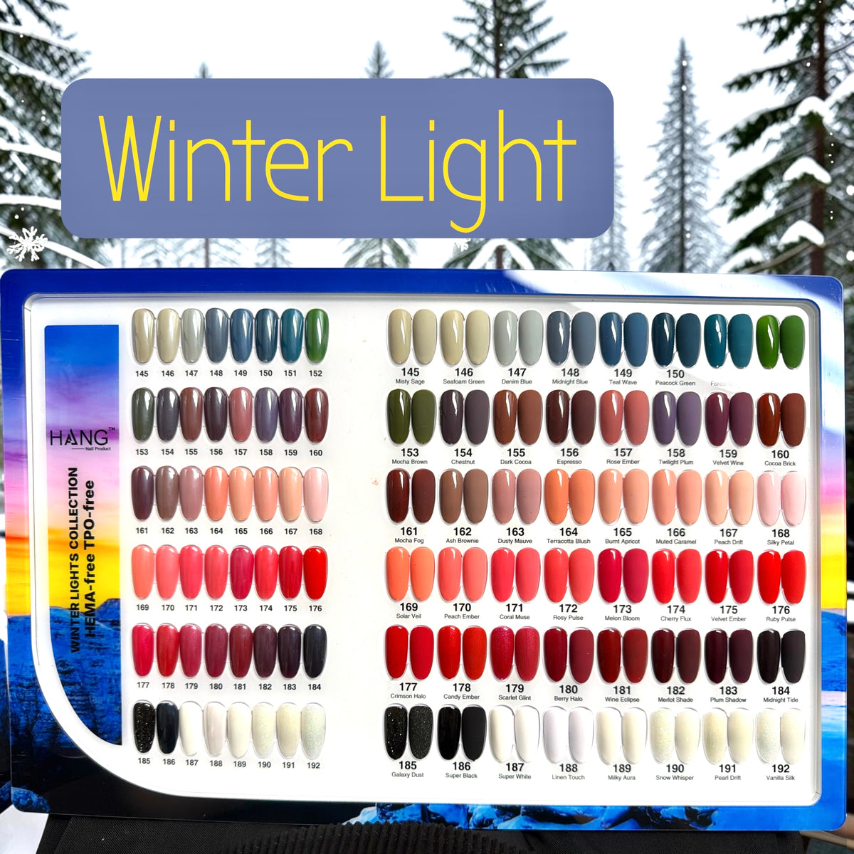 Set 3in1 matching 48 colors Springs/ Macaron / Fall / Winter Light Gel & Regular HANG Collection