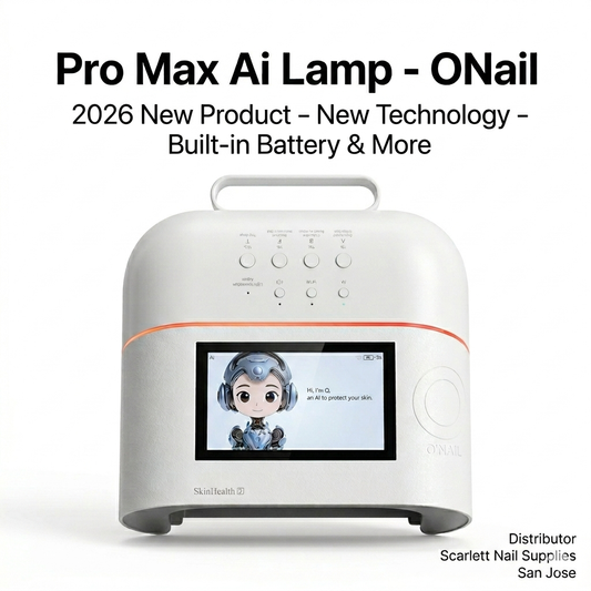 New 2026 ONail AI Nail Lamp Pro Max - Built-in Battery - White Color