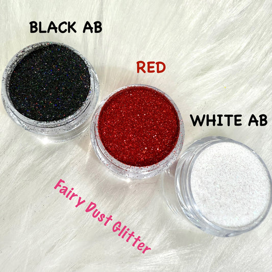 Supper Shinny Sugar Effect / Fairy Dust Black AB / Red / White AB Color