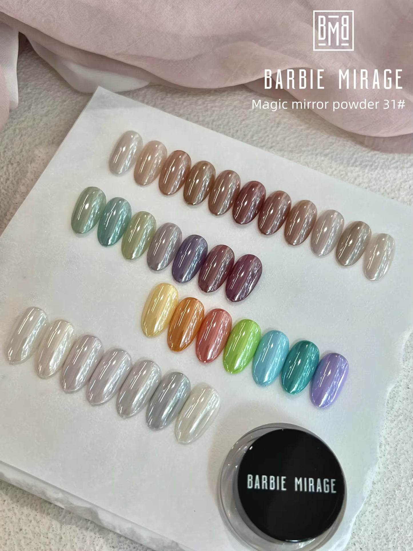 CRYSTAL Chrome Powder Nail Art