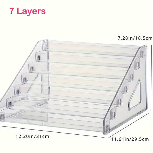 Empty 7 Layers Rack for Nail Polish / Cutitcle Oil Display