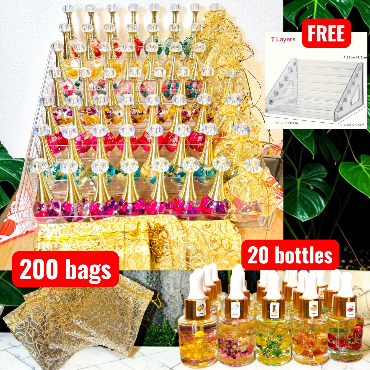 CUTICLE OIL - Super Combo Deal 200 bottles + Gifts [FREE Shipping]
