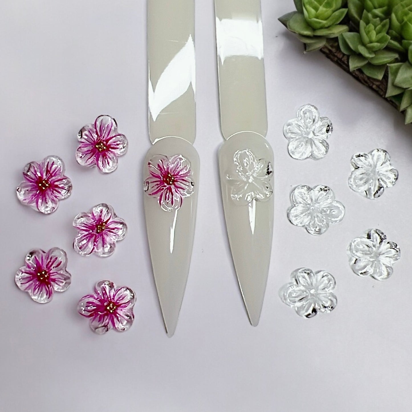 Handmade 3D Gel Flowers - Sculpted 3D Gel Flower