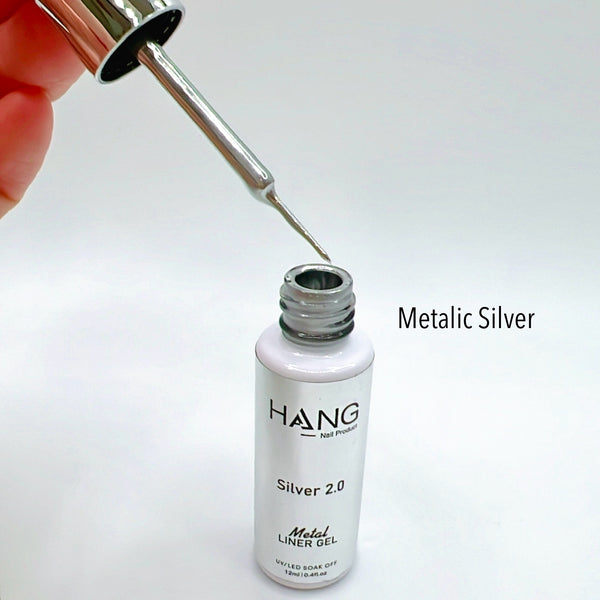 Metallic Silver Gel Painting - 12ml - HANG BRAND