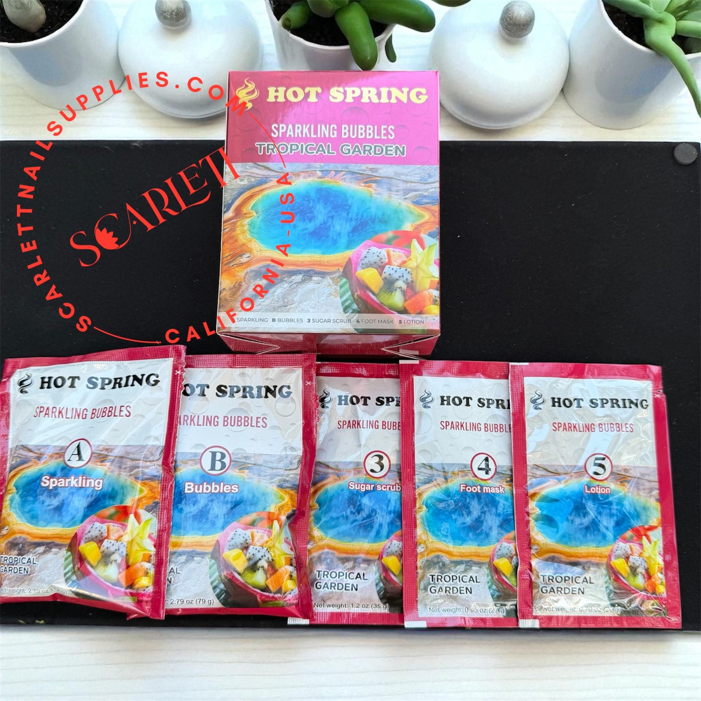 [Free Shipping] HOT SPRING VOLCANO Pedicure Extreme Deluxe 6 STEPS - 40pcs/ Case