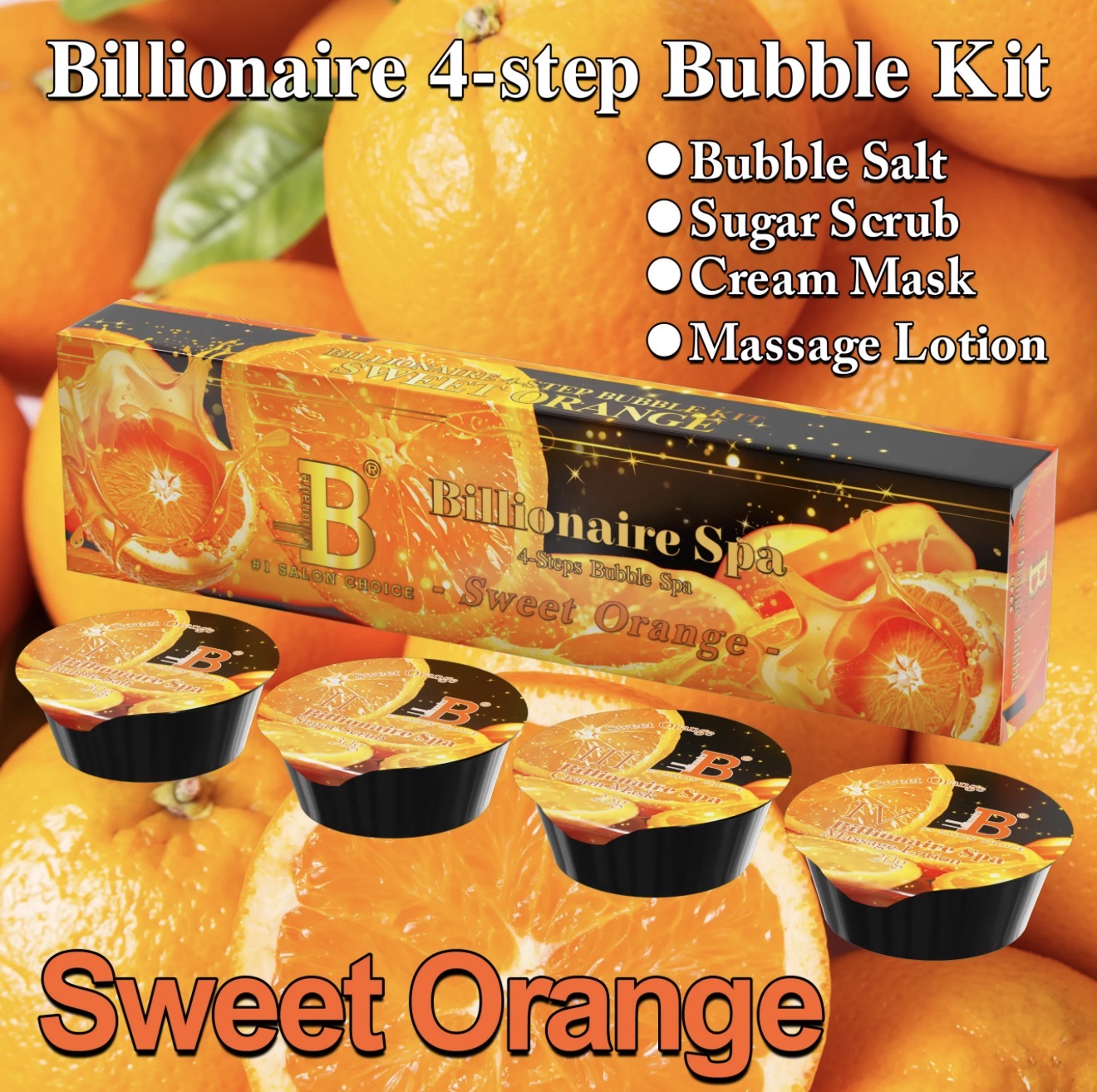 Pedicure Deluxe 4 Steps Bubble Kit - Billionaire - 50 boxes per case