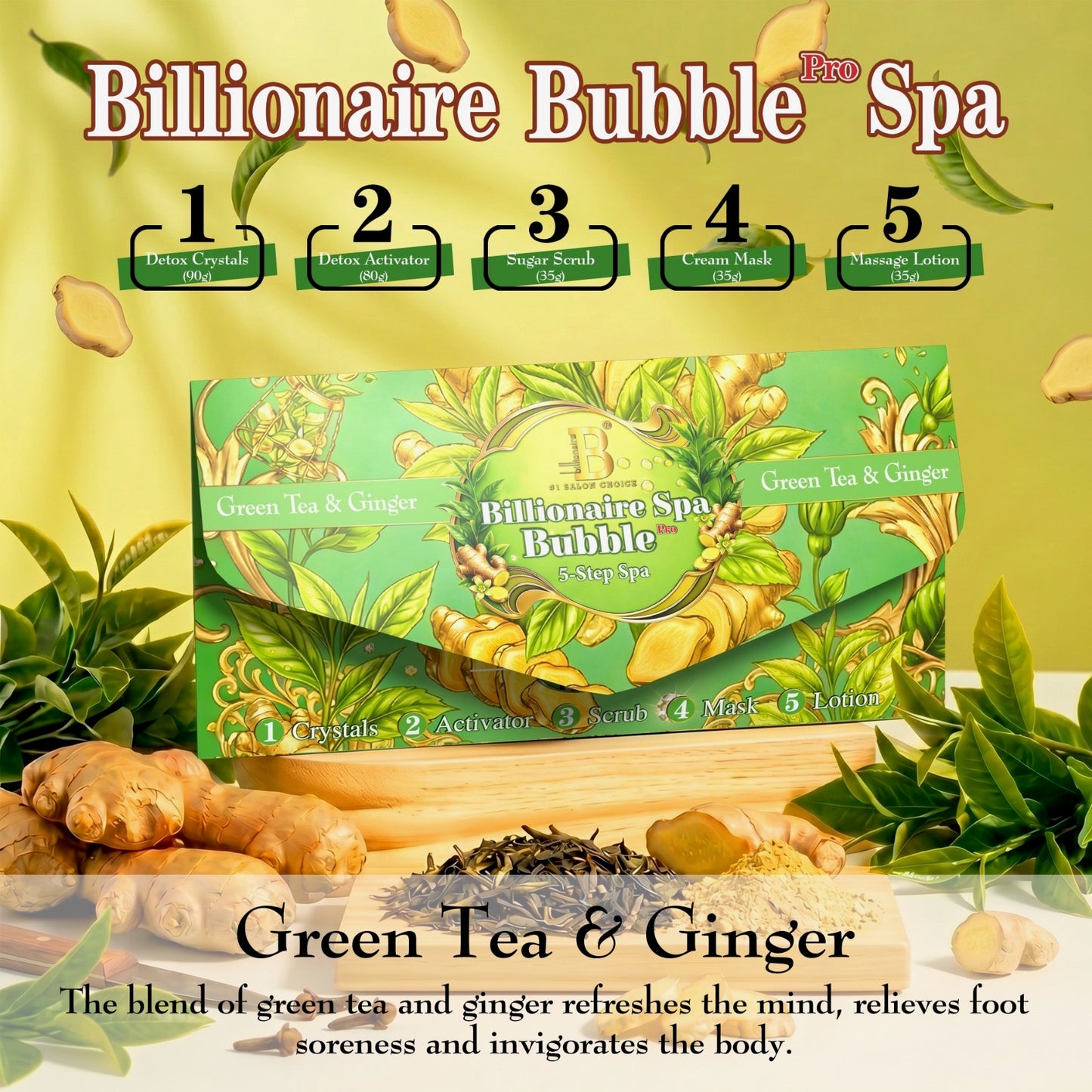 New 5 Steps Bubble Pedicure Deluxe Billionair