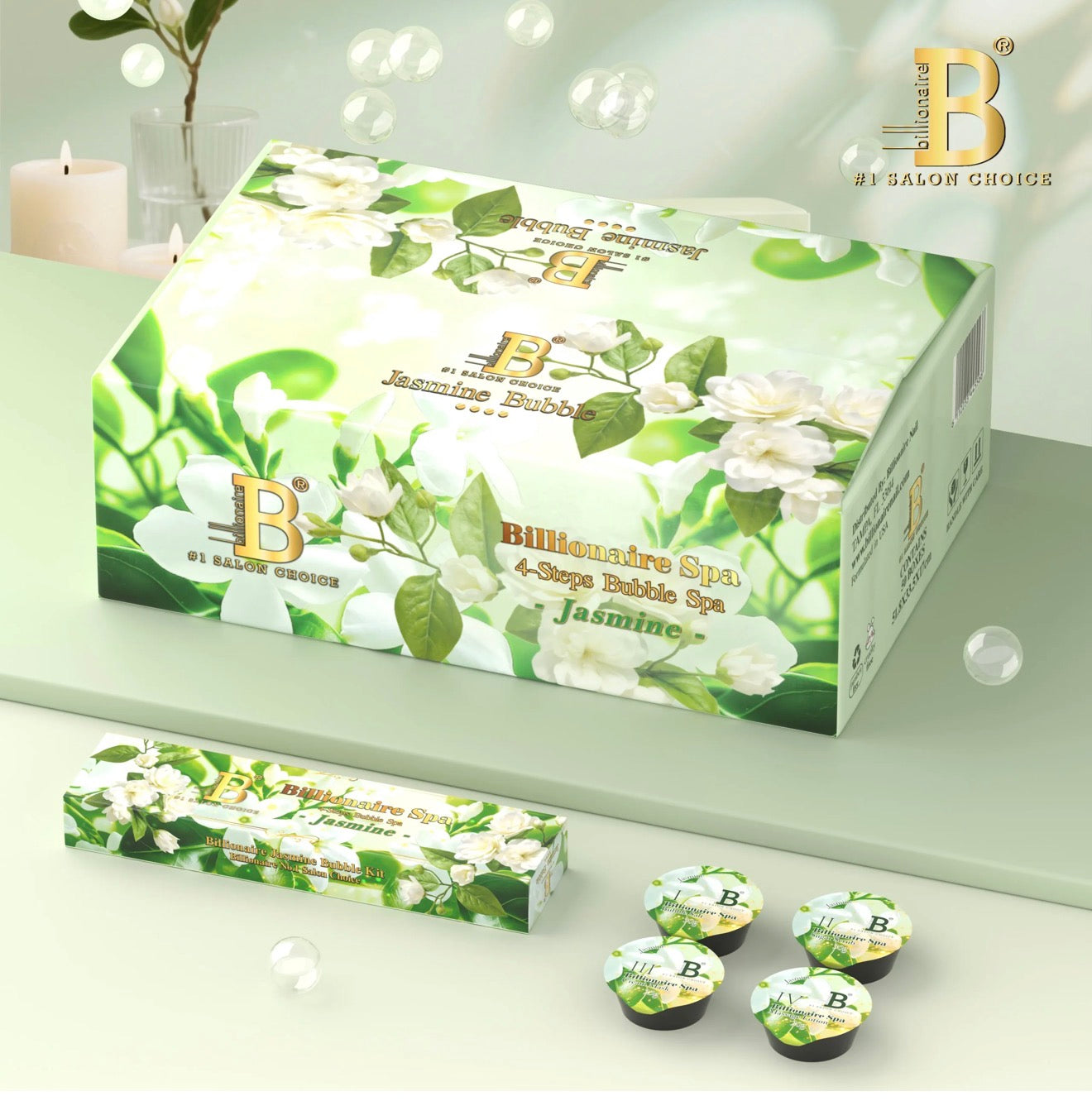 Pedicure Deluxe 4 Steps Bubble Kit - Billionaire - 50 boxes per case