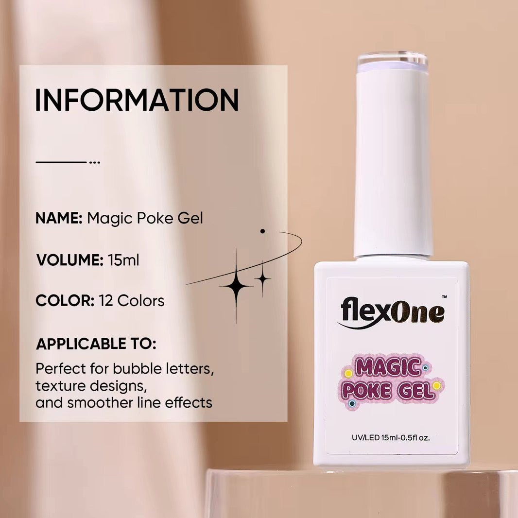 [NEW 2026] Set 12 Colors Poke Gel Design + Free 2 Base Poke Gel - Bubble Gel