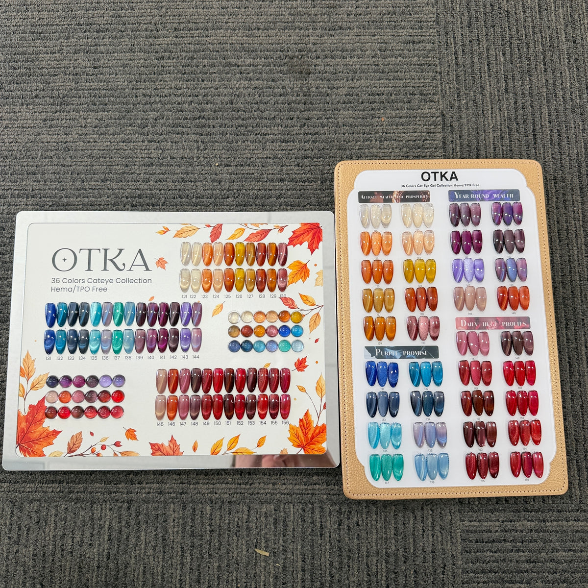 OTKA4 - 36 Colors Fall Winter Holidays Cat Eye Gel - (No.121 - No.156) + Free gifts