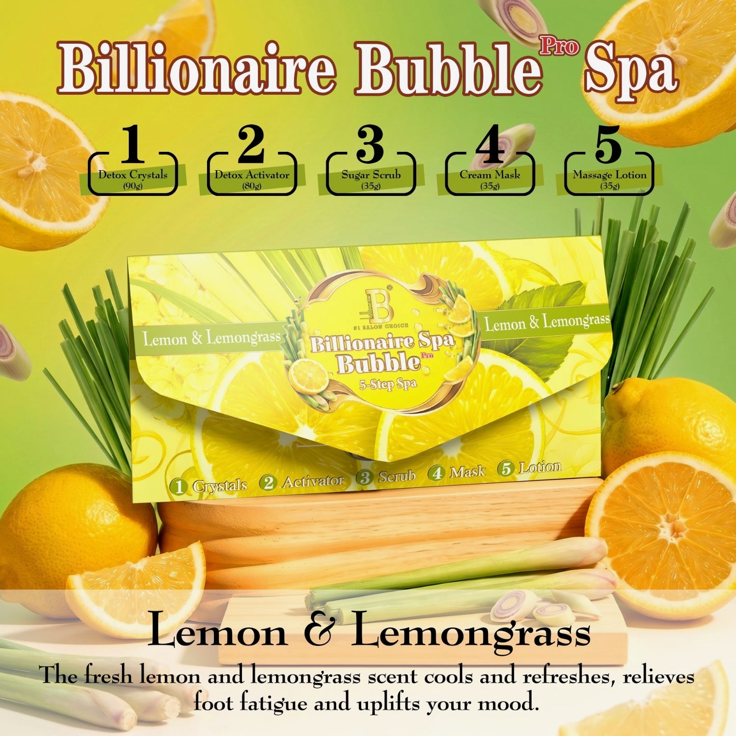 New 5 Steps Bubble Pedicure Deluxe Billionair
