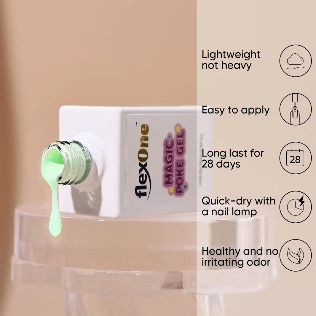 [NEW 2026] Set 12 Colors Poke Gel Design + Free 2 Base Poke Gel - Bubble Gel