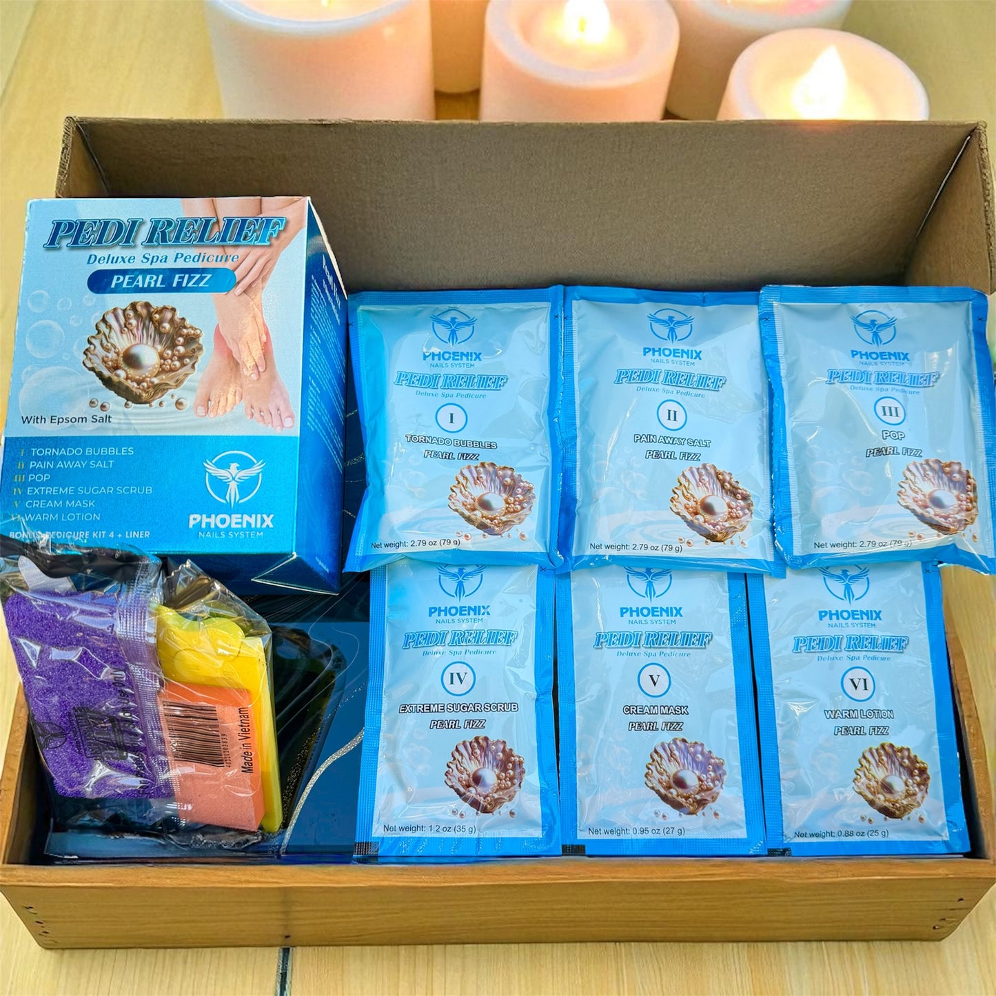 BLACKFRIDAY - Pain Away PEDI RELIEF Pedicure Super Deluxe 36 Packs/ Case