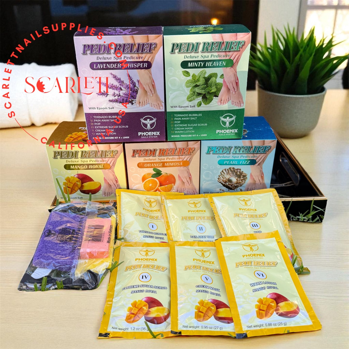 BLACKFRIDAY - Pain Away PEDI RELIEF Pedicure Super Deluxe 36 Packs/ Case