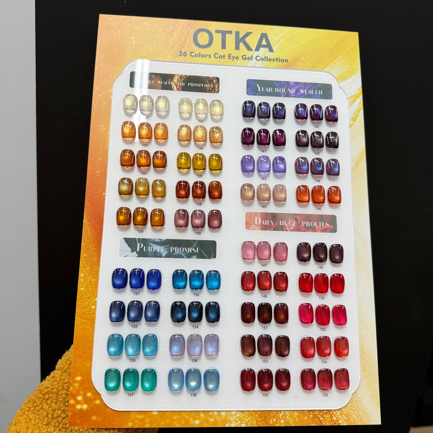 New 2026 Set 36 Colors Mix Cat Eye OTKA  4 (No.121 - No.156)