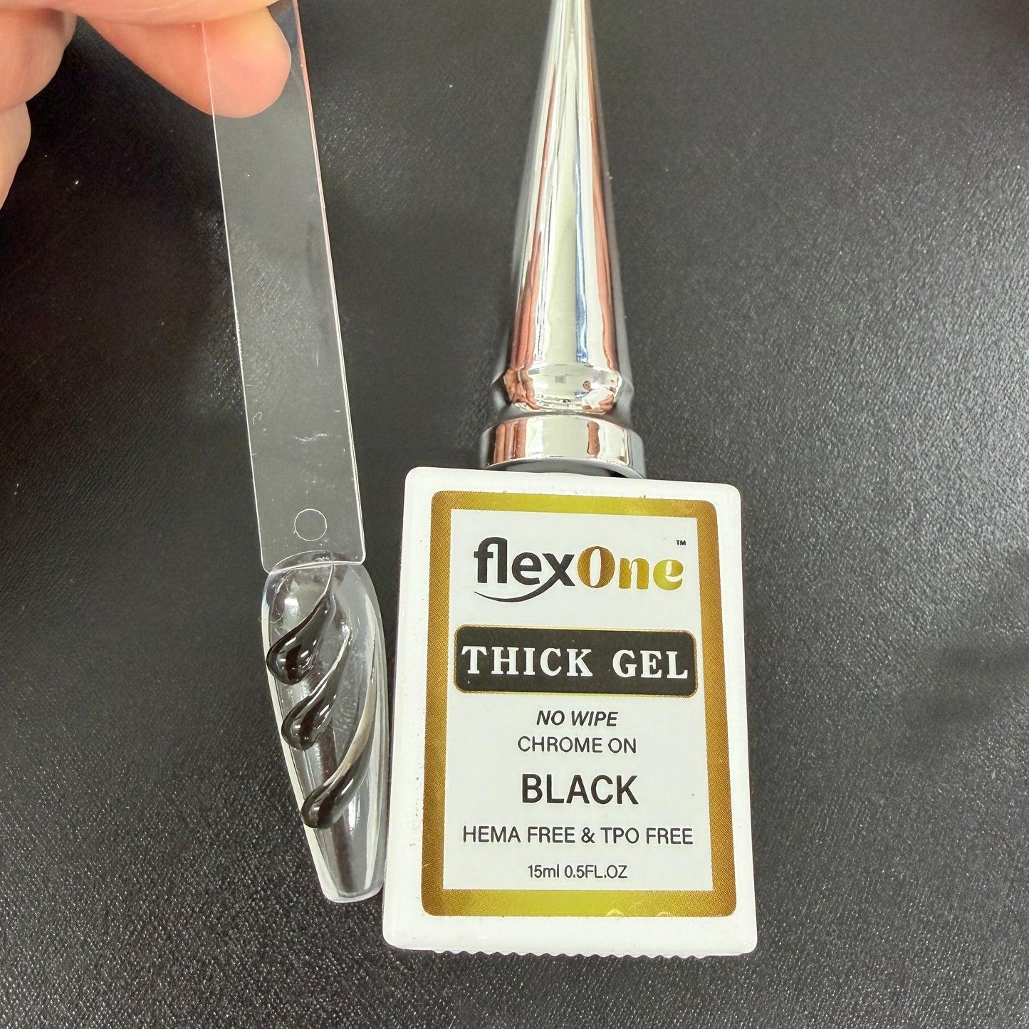 3D Gel painting - 3D Black and White Thick Gel Painting & Chrome On